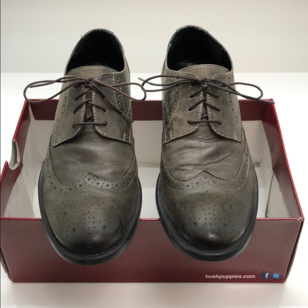 Grey Hush Puppies Brogues